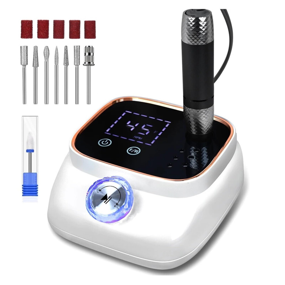 45000RPM Professional Electric Nail Drill for Acrylic and Gel Nails with Ergonomic Handpiece