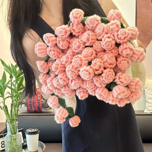 (Pink Rose, 43.3in/110cm) 1pc Rose Bouquet Blanket, Personalized Nap Blanket, Living Room Rug, Suitable for Dorm Home Decor, Office Rest, Room