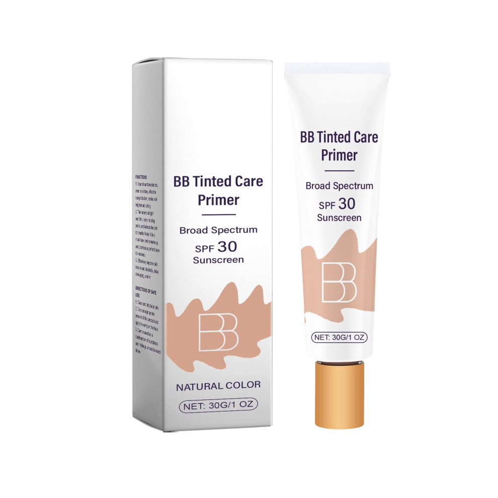Cream Bb With Sunscreen Natural Color, Moisturizing Tinted Formula For Flawless Even Skin Tone 30G
