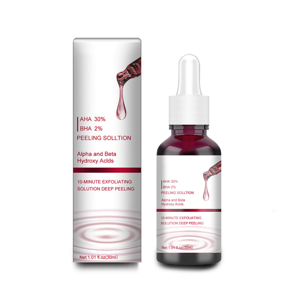 AHA BHA Exfoliating Serum For Face Chemical Peel Treatment Deep Pore Cleansing Skin Texture Improvement Anti Wrinkle Brightening Solution With Mild A