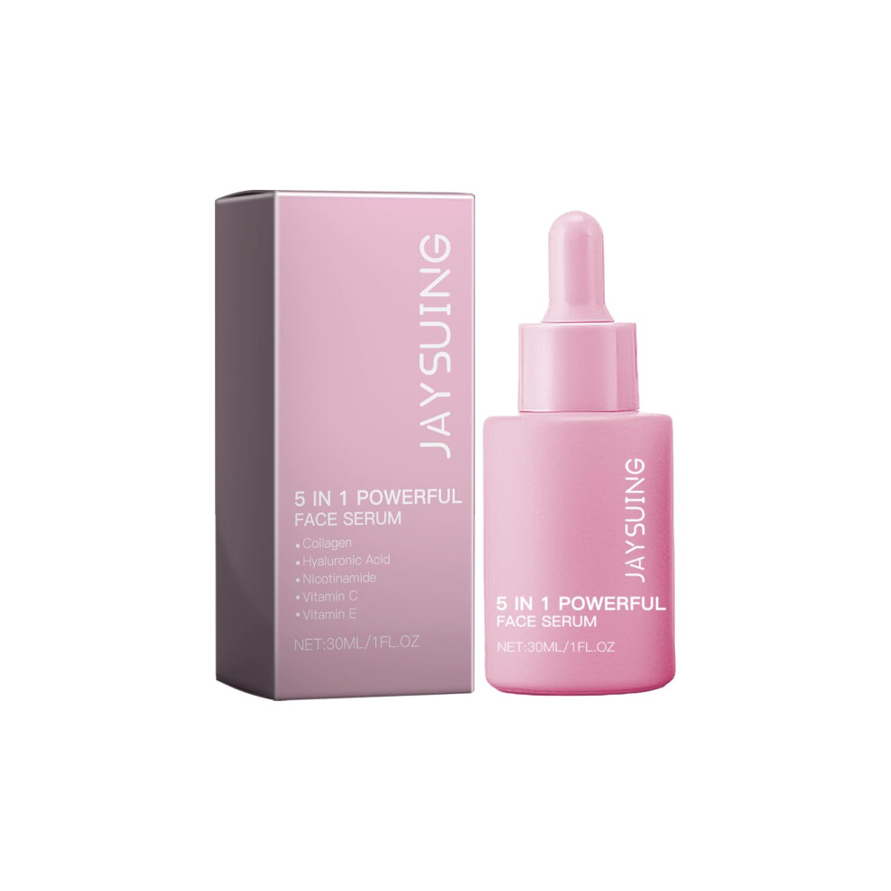 Face Serum with Collagen, Hyaluronic Acid, Vitamin C and Niacinamide for Hydration, Firming, Brightening, 1oz