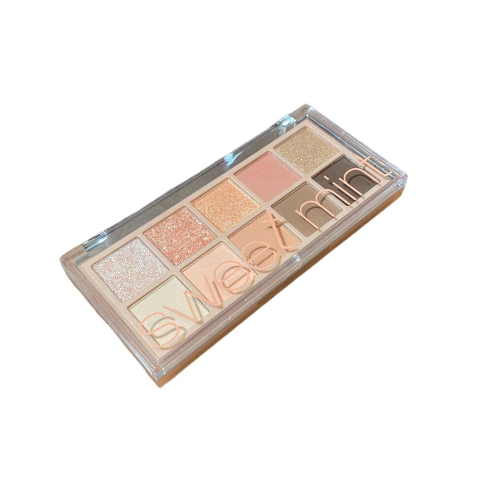 10 Color Neutral Eyeshadow Palette for Beginners with Matte Shimmer Metallic Shades Peach 01
