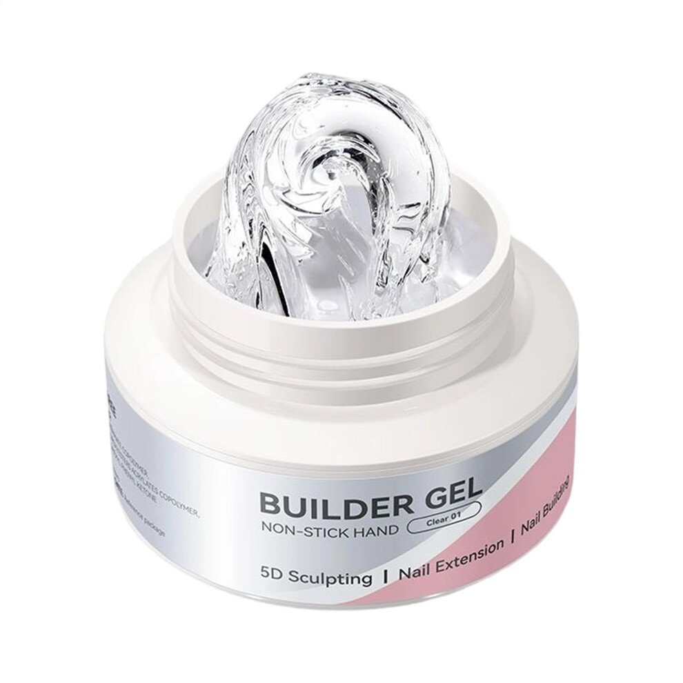Transparent 3D Sculpting Gel for Nails 60ml NonSticky Builder for Extensions and Carving