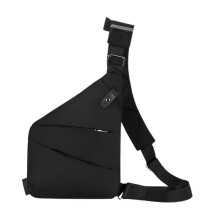 (Right Chest, Black) Personal Flexes Bag Adjustable Shoulder Strap Anti-theft Chest Bags For Outdoor