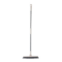 (Apricot) Rotating Scrub Brush Stiff Bristles Long Handle Floor Corners Window Line Cleaning Scrub for Bathroom Kitchen