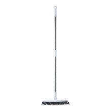 (White) Rotating Scrub Brush Stiff Bristles Long Handle Floor Corners Window Line Cleaning Scrub for Bathroom Kitchen