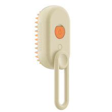 (Brown) 3 in 1 Pet Spray Shedding Comb Multifunctional Low Noise Pet Hair Removal Tool for Puppy Cat