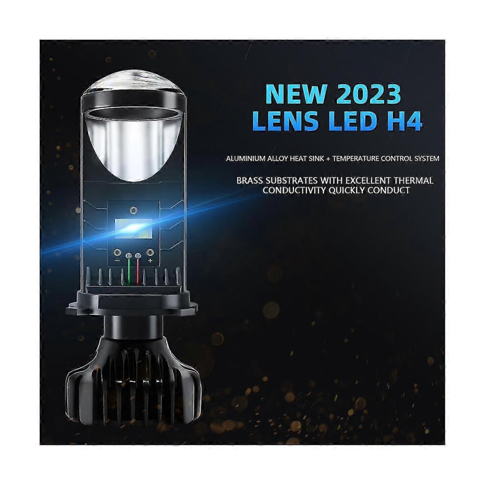 H4 Bi-LED 20000LM 80W Mini Projector Lens Automobiles Bulb Conversion ...