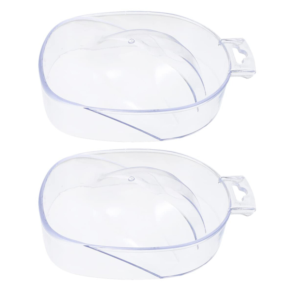 2pcs Nail Soaking Bowl for Quick Cuticle Softening and Polish Removal, Salon and Home Use