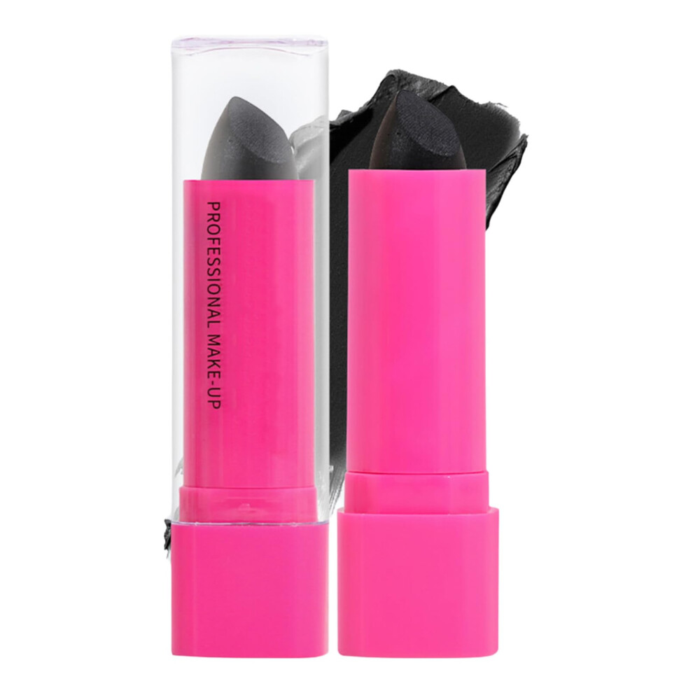 Matte Black Long Lasting Waterproof Lipstick for Halloween Cosplay Party Smooth Glide Finish