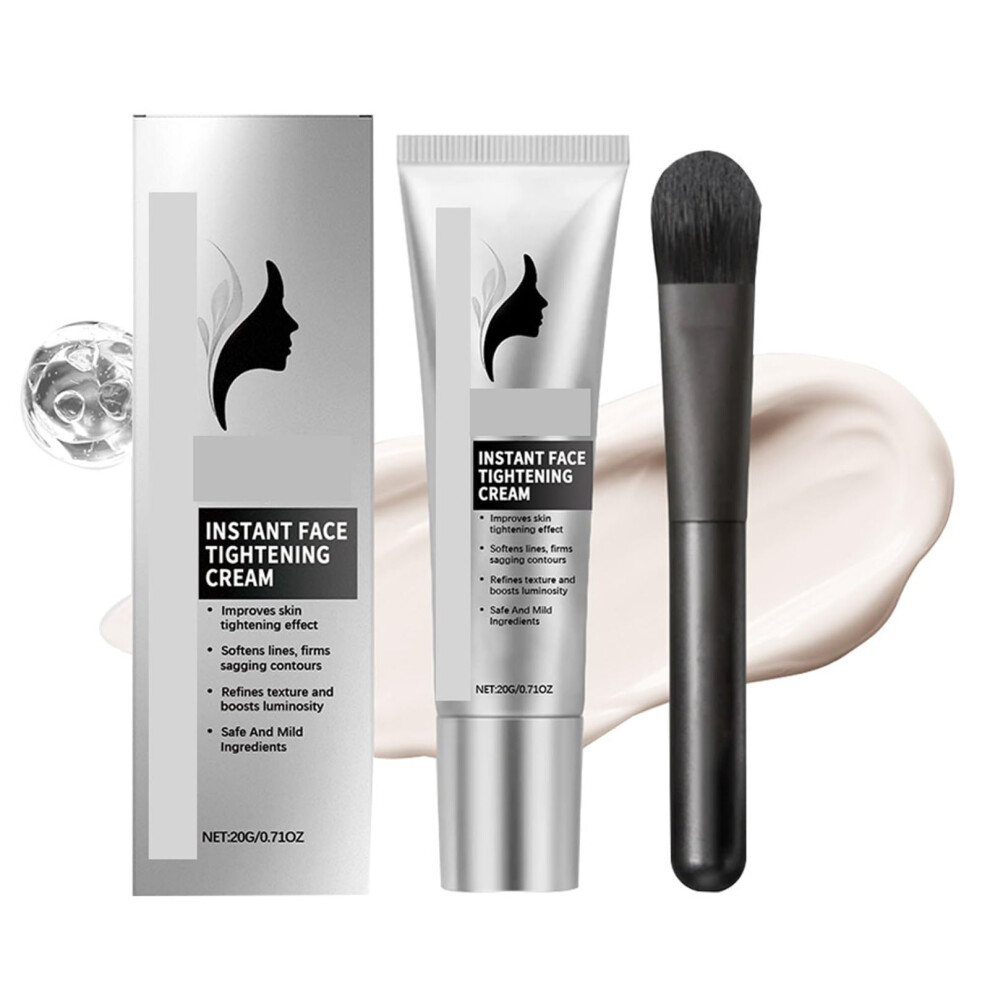 Lifting Cream with Firming Essence for Face and Eyes, AntiPuffiness, Precision Brush, 2pcs