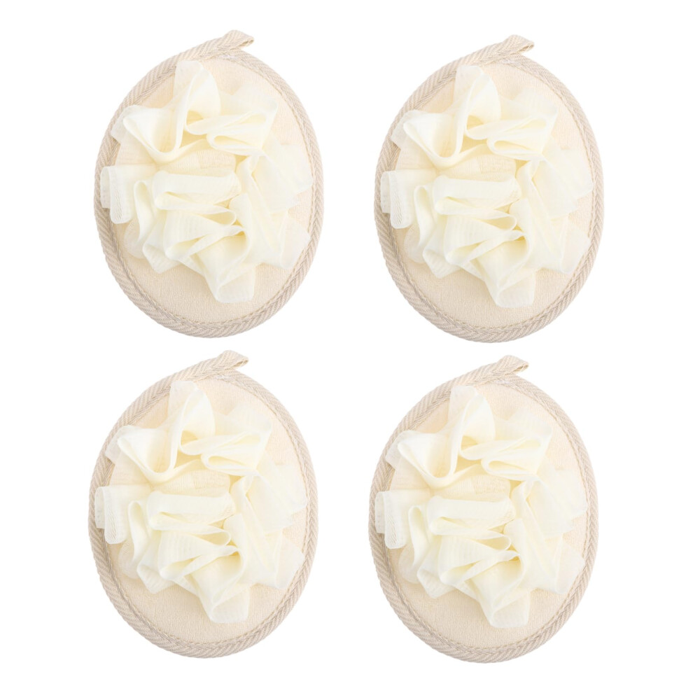 Loofah Bath Sponge Set EcoFriendly Ramie for Gentle Skin Exfoliation and Rich Bubble Cleaning