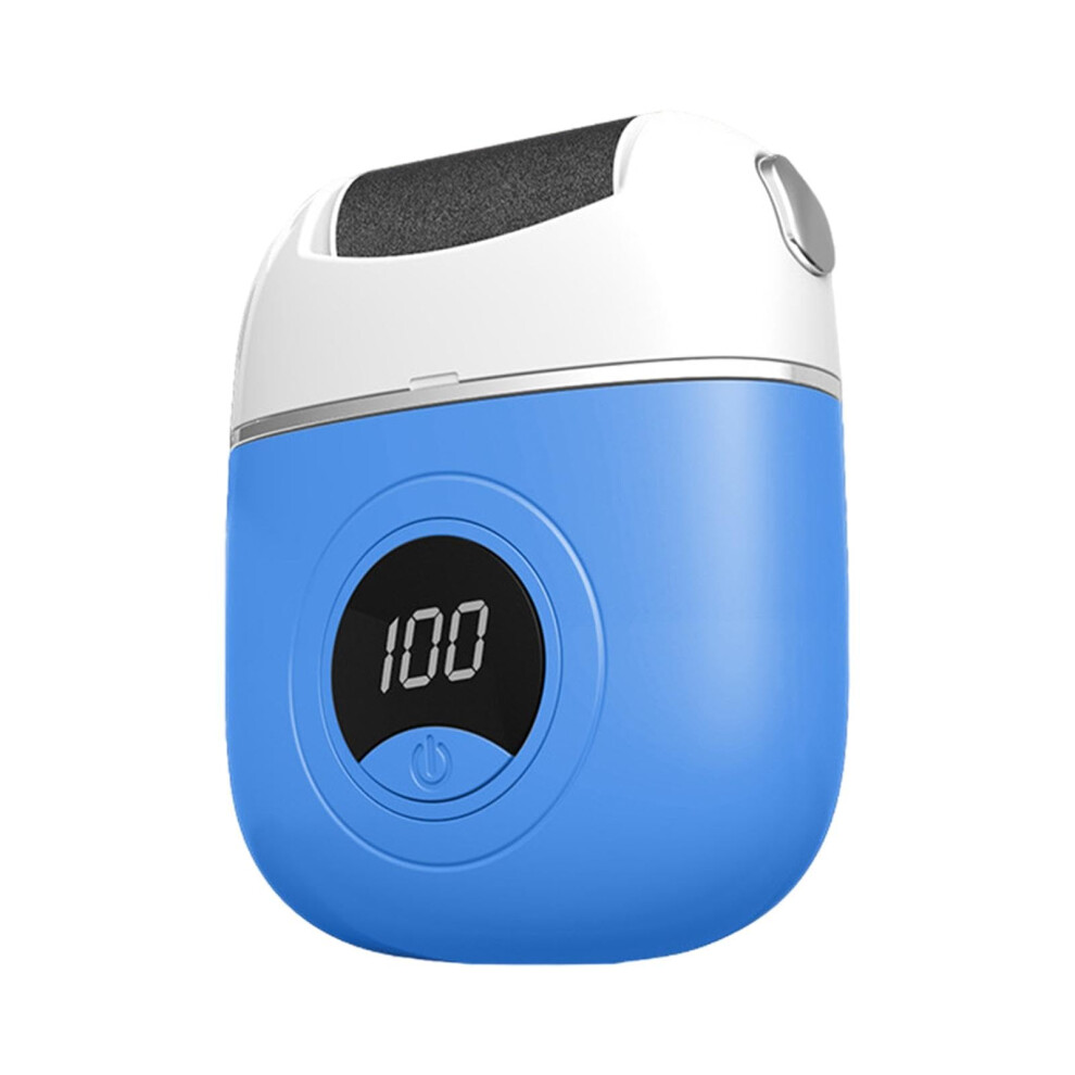 Blue Electric Foot File Callus Remover With Digital Display, Waterproof Rechargeable Grinder For Feet