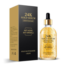 24K Gold Face Serum Anti Aging Collagen Booster with Hyaluronic Acid for Dark Spots and Radiance
