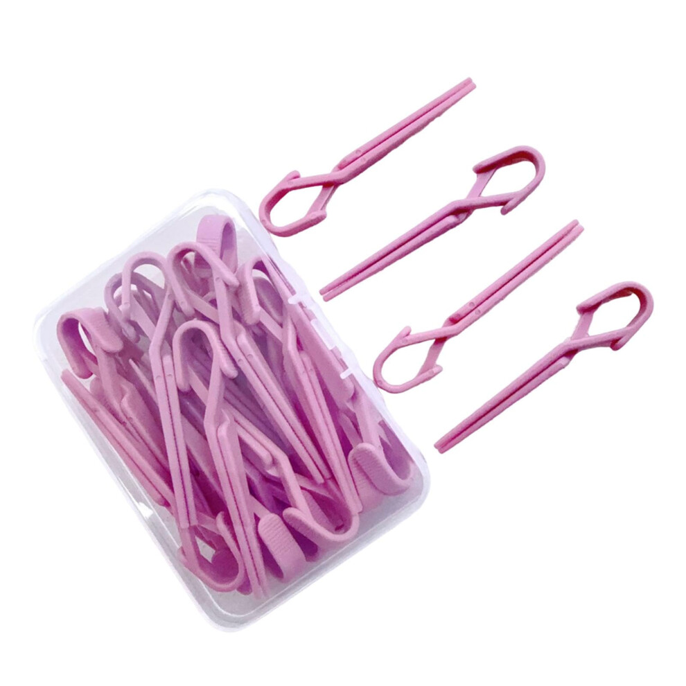 Pink Nail Polish Protector Clips For Clean Manicure, Curved Finger Guards, Pp Nail Art Tool