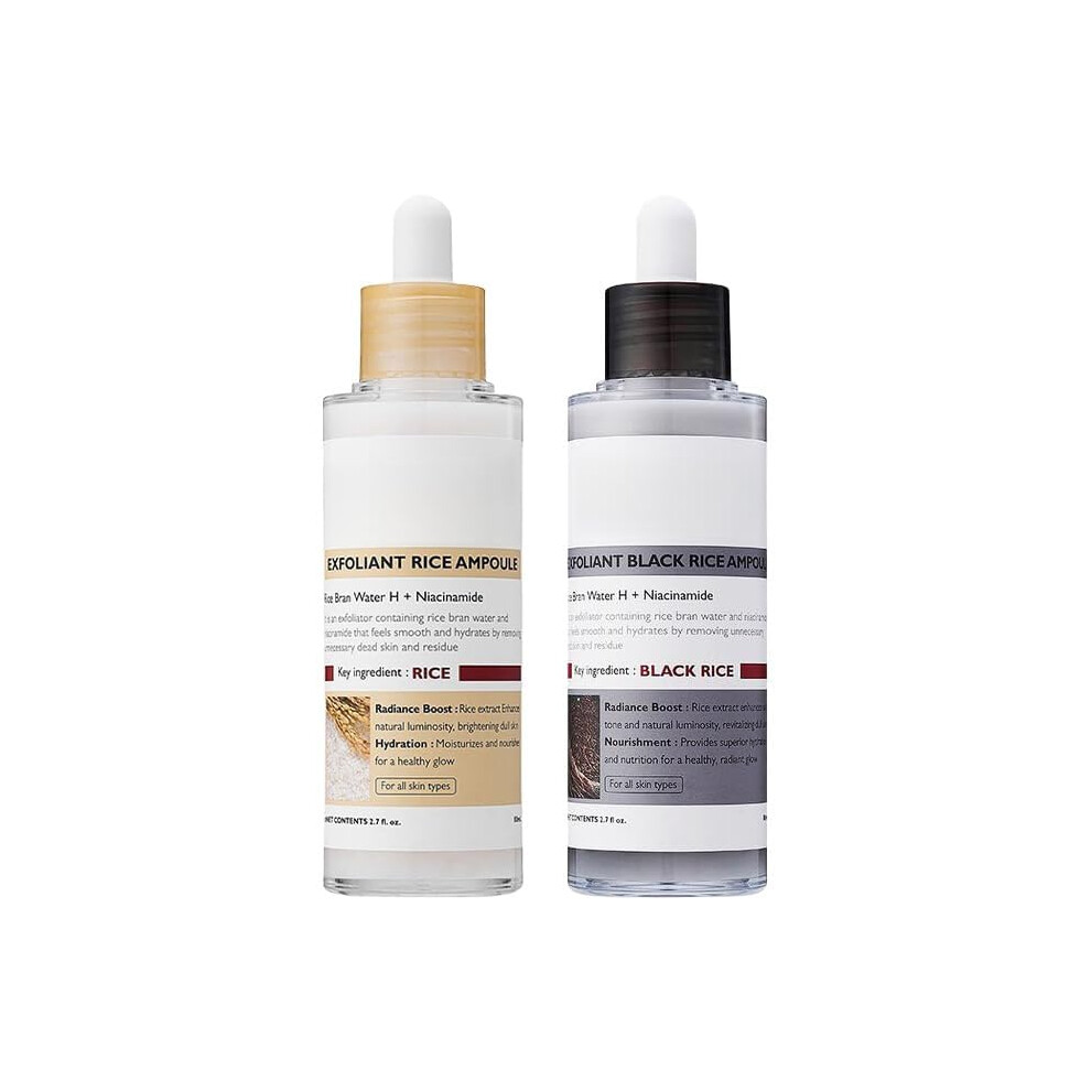 Gentle Exfoliating Ampoule with AHA BHA, Rice Water, Niacinamide and Hyaluronic Acid, 2.7 fl oz