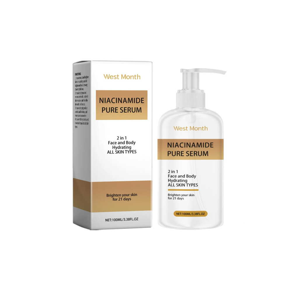 Niacinamide Serum with Hyaluronic Acid and Vitamin E, Hydrating Face and Body for All Skin Types, 3.38 fl oz