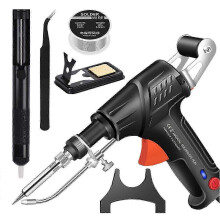 (US plug, Black) 3-in-1 Welding, Cutting & Rust Removal Kit - Fast Heating, Ergonomic, Ideal for Beginners & DIY