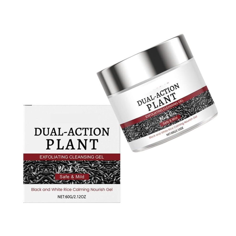 Black Facial Cleansing Gel With Rice Gentle Exfoliating Face Wash For Deep Pore Cleaning 3Pcs