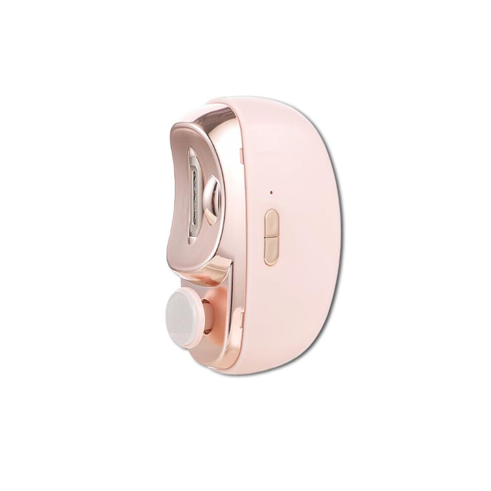 Light/Pink Electric Nail Clipper With Led Quiet Rechargeable Nail Trimmer, Dust Collector, Dual Speed,