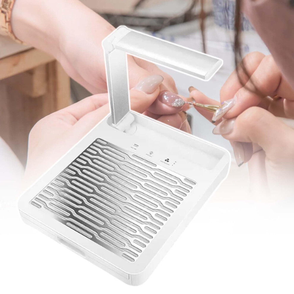 Light Nail Dust Collector With Led Strong Suction Manicure Vacuum For Salon With 3Speed Control