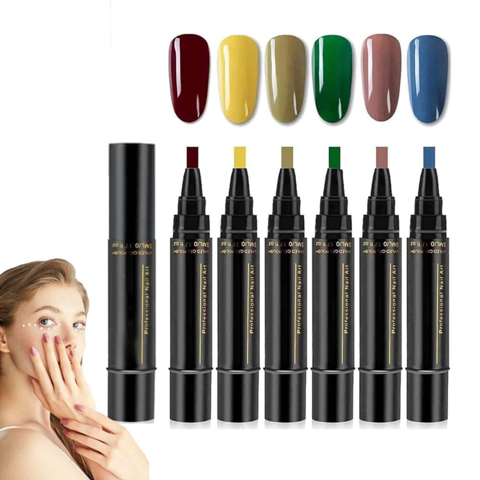 3in1 Gel Nail Polish Pen Set with 36 Colors, QuickDry UV Formula, No Base Coat Needed