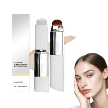 Korean Color Changing Foundation Stick with ColorAdapting Technology, Dewy Finish, Ivory White