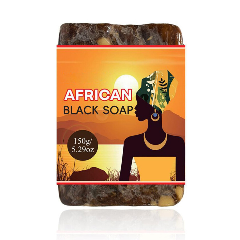 Black Organic African Soap Bar 150G For Face And Body, Deep Pore Cleansing And Gentle Exfoliation
