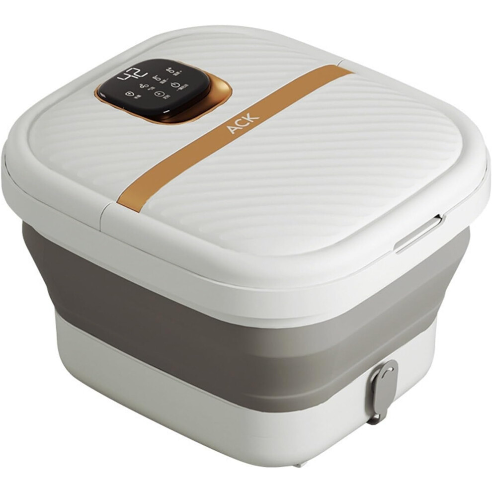 Collapsible Heated Foot Spa with Shiatsu Massage Rollers for Stress Relief and Compact Storage