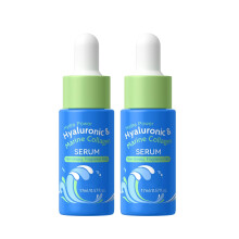 Hyaluronic Acid and Marine Collagen Serum 4Type for Deep Hydration Plumping FastAbsorbing 2 Pack 17ml