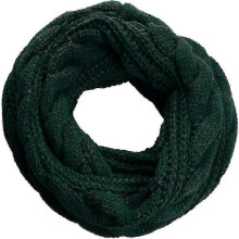 (Twist Dark Green) Womens Thick Ribbed Knit Winter Infinity Circle Loop Scarf Premium