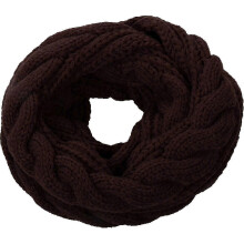 (Twist Dark Chocolate) Womens Thick Ribbed Knit Winter Infinity Circle Loop Scarf Premium