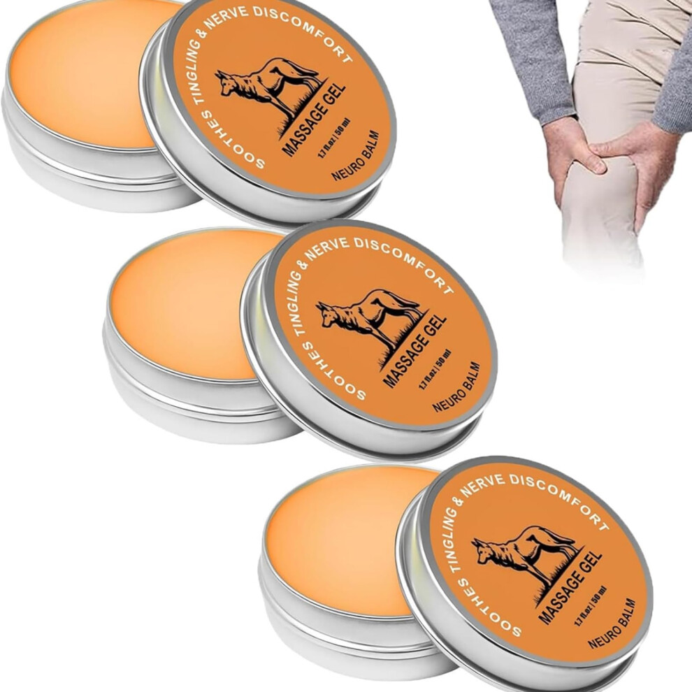 Cream Pain Relief 3Pcs Fastacting Herbal Muscle And Joint Balm With Natural Nerve Support