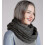 (Twist Charcoal) Womens Thick Ribbed Knit Winter Infinity Circle Loop Scarf Premium 5