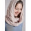 (Twist Light Pink) Womens Thick Ribbed Knit Winter Infinity Circle Loop Scarf Premium 4