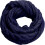 (Twist Navy Blue)Womens Thick Ribbed Knit Winter Infinity Circle Loop Scarf Premium 1
