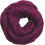 (Twist Purple Red Grape) Womens Thick Ribbed Knit Winter Infinity Circle Loop Scarf Premium 1