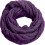 (Twist Purple) Womens Thick Ribbed Knit Winter Infinity Circle Loop Scarf Premium 1