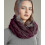 (Twist Purple Red Grape) Womens Thick Ribbed Knit Winter Infinity Circle Loop Scarf Premium 5