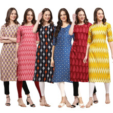 (S, Multi26) Pinkmint Women' Crepe Digital Print Straight Kurta