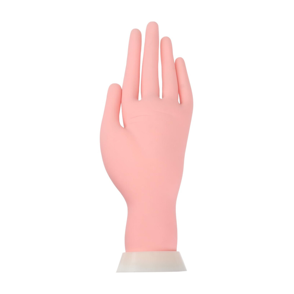 Flexible Nail Practice Hand with Stand, Realistic Mannequin for Nail Art Training with Tips