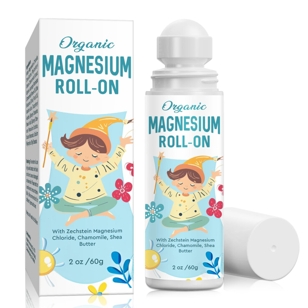 Magnesium Lotion for Kids Sleep and Calm with Fast Absorbing Hydration RollOn for Bedtime