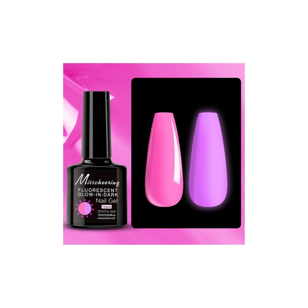 Dark Glow In The Gel Nail Polish Halloween Neon Uv Led Cured Longlasting Pigment Ts026