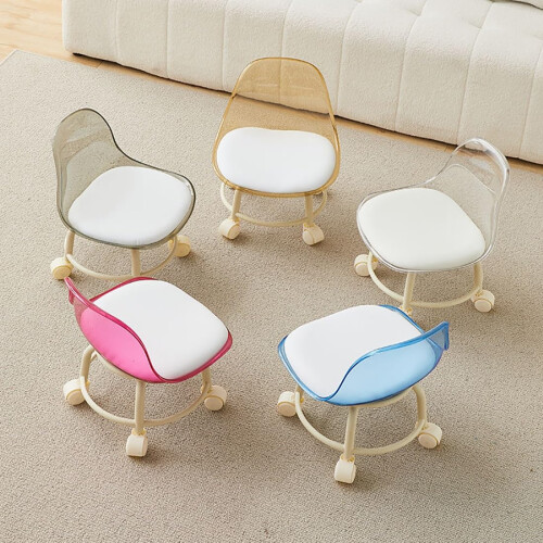 Rolling Stool with Backrest, 360 Swivel Wheels, Ergonomic Cushion for Home and Workshop 2