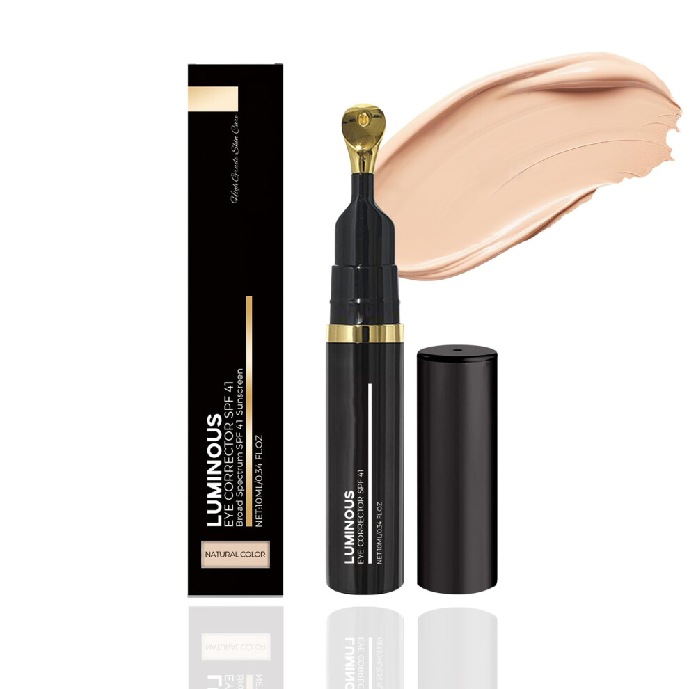 Tinted Eye Cream with 3 in 1 Eye Corrector, Brightening Under Eye Concealer for Dark Circles