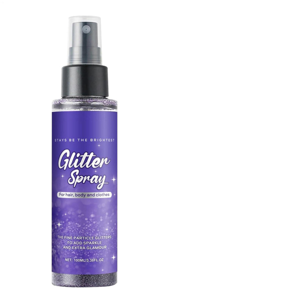 Glitter Spray 100ml with Instant LongLasting Shimmer for Hair, Skin, Clothing and Party Makeup