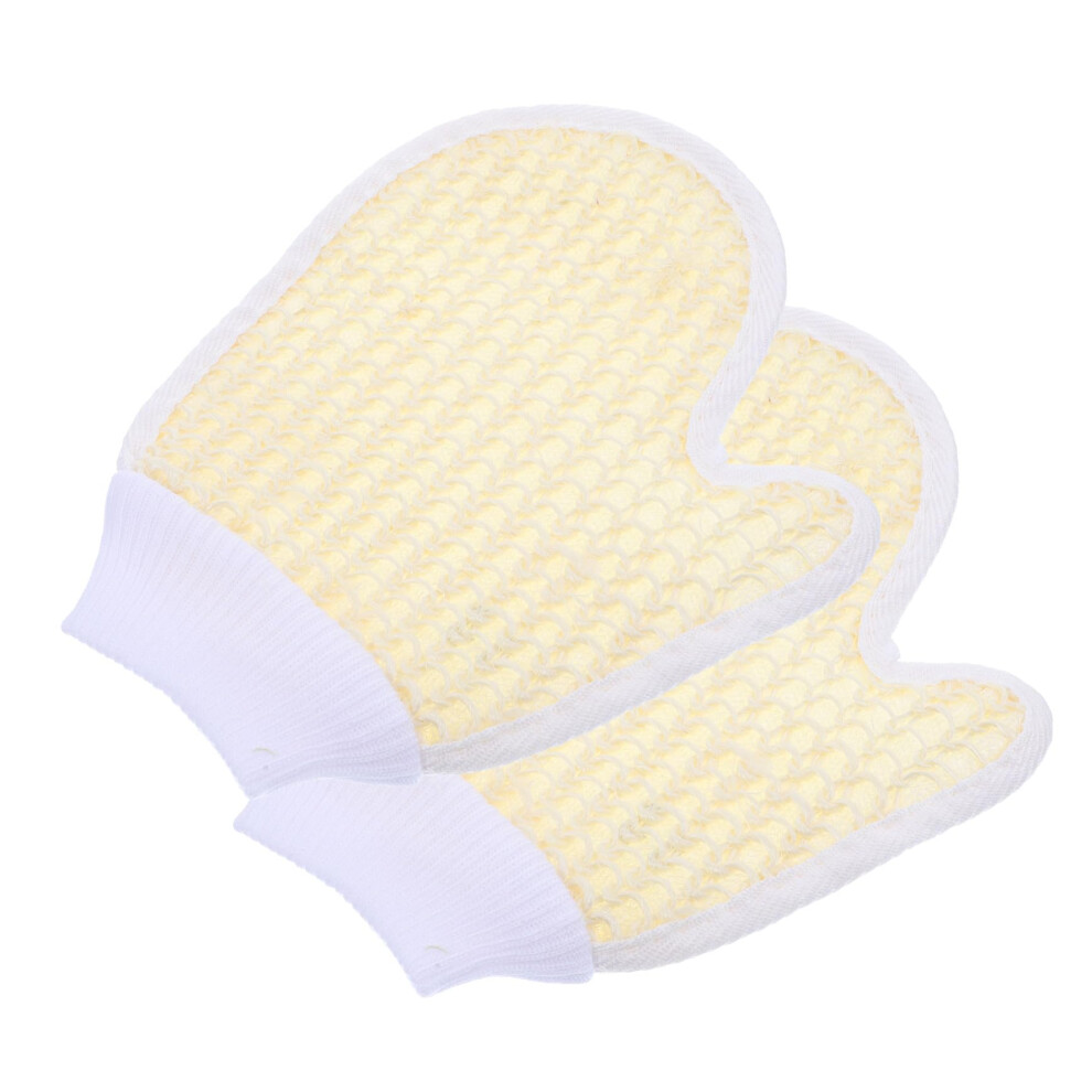 2PCS Chenille Exfoliating Bath Gloves for Gentle Skin Cleansing and Back Scrubbing in Shower