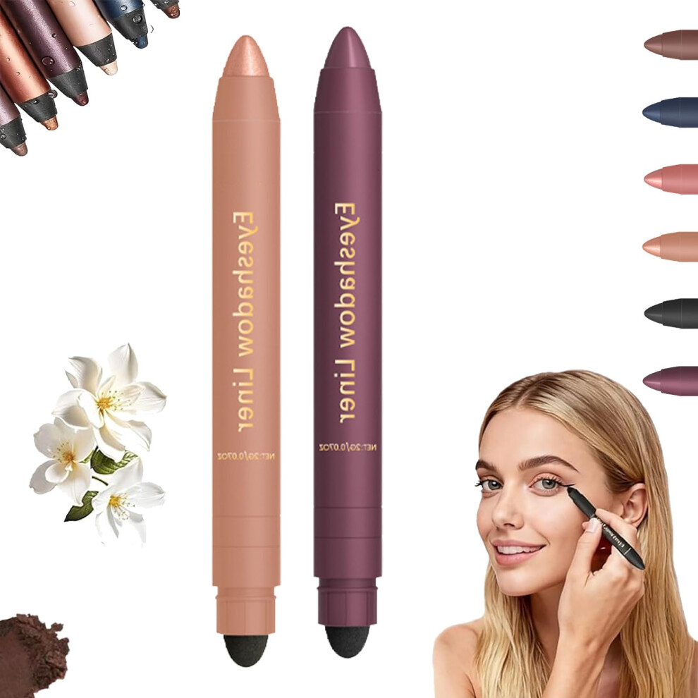 2 in 1 Smudge Proof Eyeliner and Eyeshadow Pencil with Precision Tip for Long Lasting Smoky Eyes