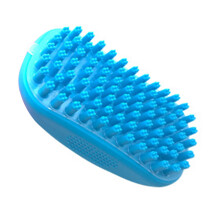 Escova de silicone para banho de animais de estimação com design antiderrapante, massageia seus pets para uma experiência relaxante e terapêutica