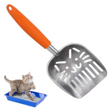 Pá para areia de animais de estimação, resistente à corrosão, com cabo longo para fácil acesso, alta qualidade e à prova d'água.